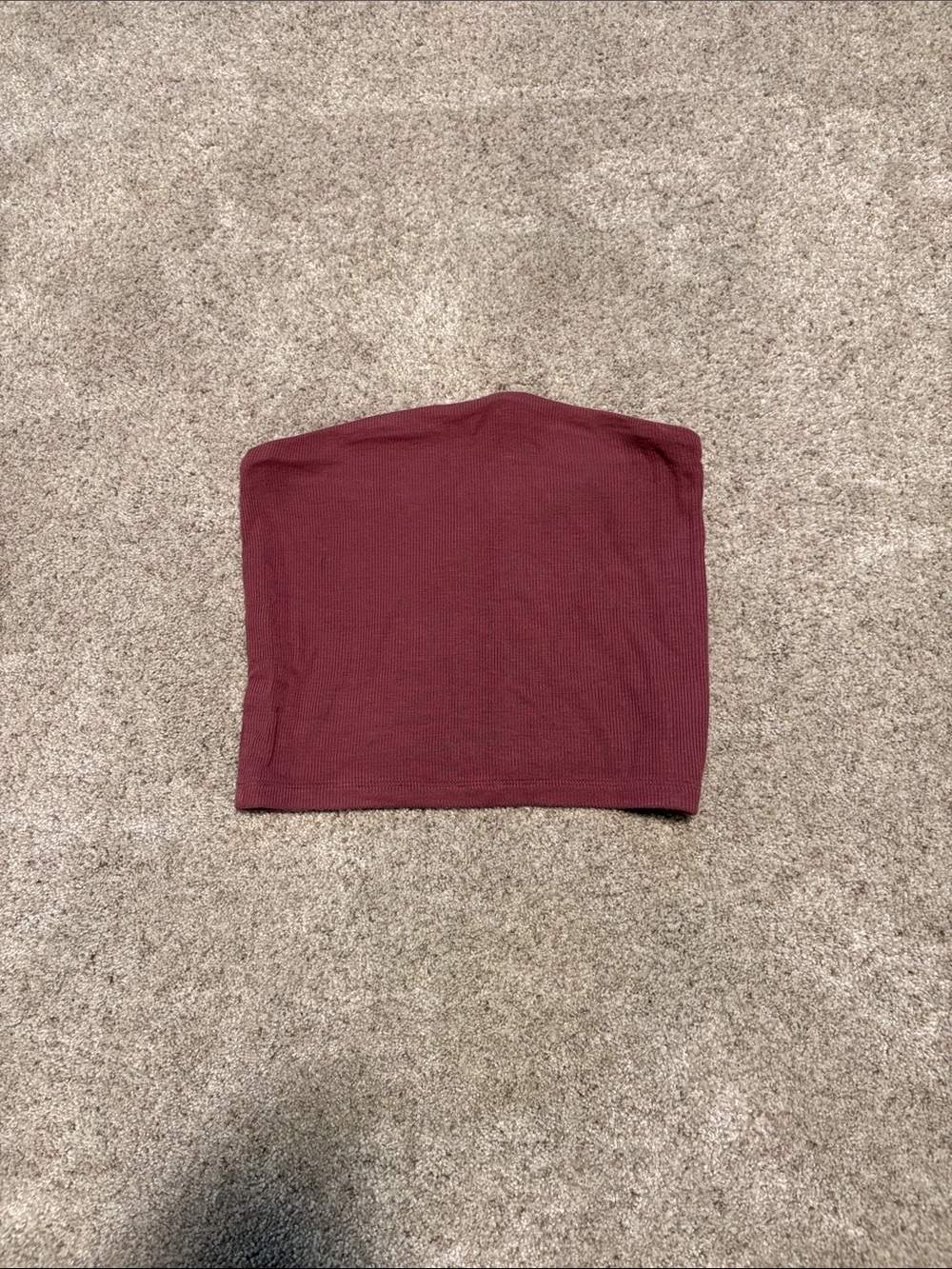 American Eagle Strapless Ribbed Tube Top - Burgundy
